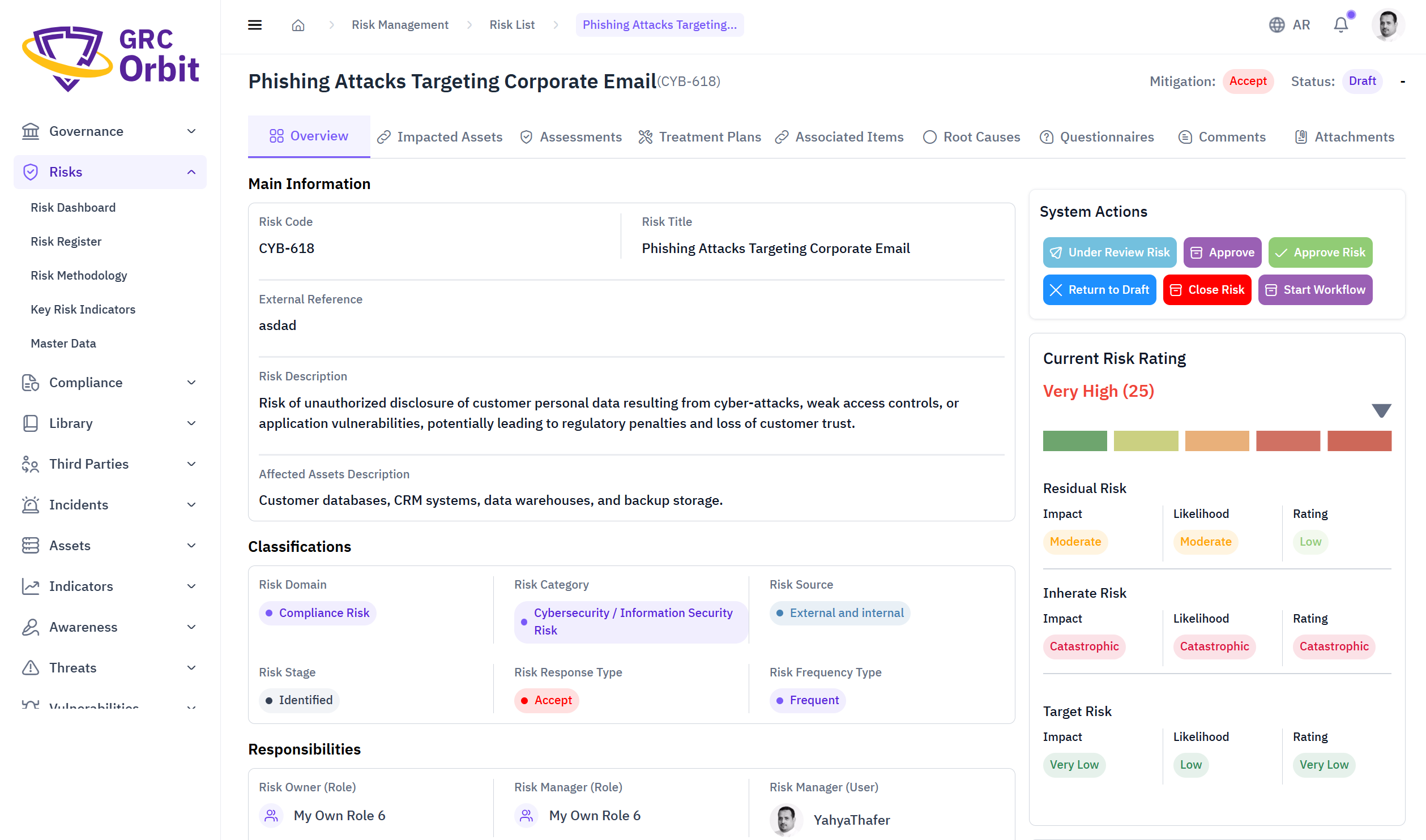 GRC Orbit - منصة الحوكمة والمخاطر والامتثال